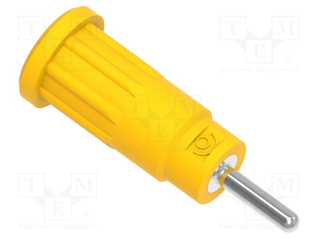 Connector: 2mm banana; socket; yellow; plug pin 2mmx9mm