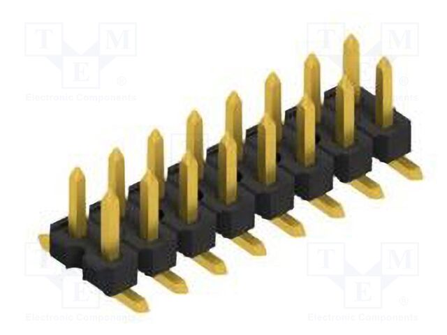 Connector: pin strips; pin header; male; PIN: 16; 2.54mm; SMT; 2x8