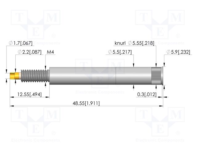 Test probe socket; test needles