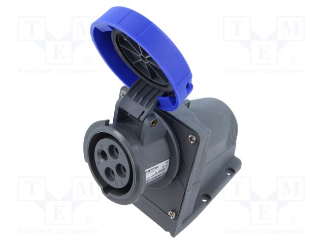 Connector: AC supply 3-phase; socket; female; screw terminal