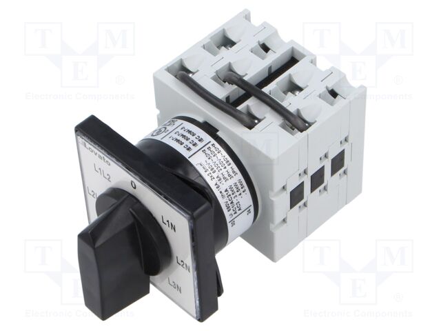 Switch: voltmeter cam switch; 16A