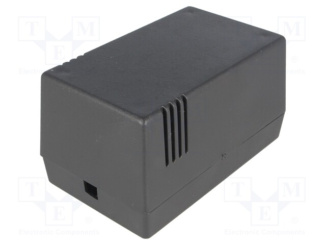 Enclosure: for power supplies; X: 69mm; Y: 114mm; Z: 63mm; black