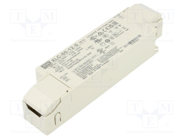 Power supply: switching; LED; 60W; XLC-60; -25÷90°C; OUT: 1