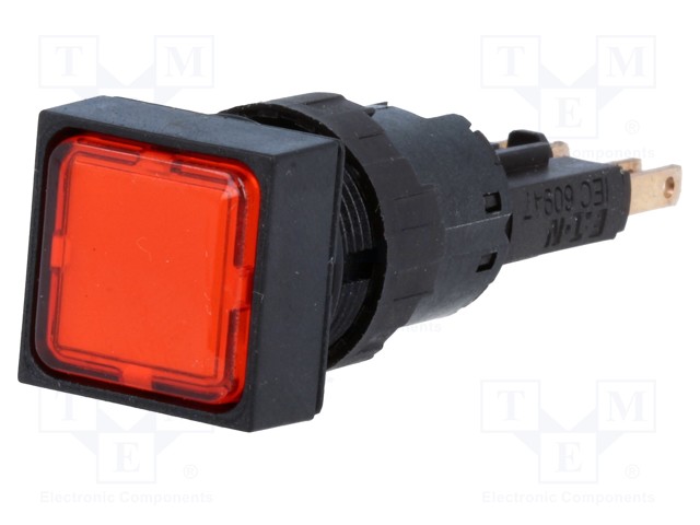 Control lamp; 16mm; RMQ-16; -25÷70°C; Ø16.2mm; Colour: red
