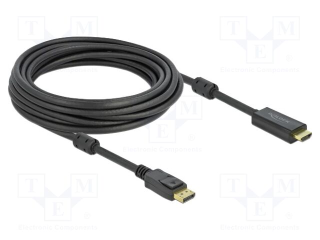 Cable; DisplayPort plug,HDMI plug; Len: 7m; black; 28AWG; black