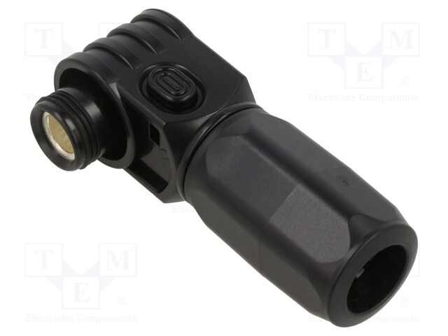 Plug; DC supply; female; PIN: 1; for cable; crimped; black; 1kV; 200A