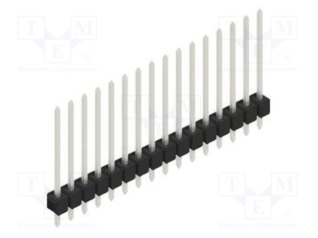 Connector: pin strips; pin header; male; PIN: 16; 2.54mm; THT; 1x16