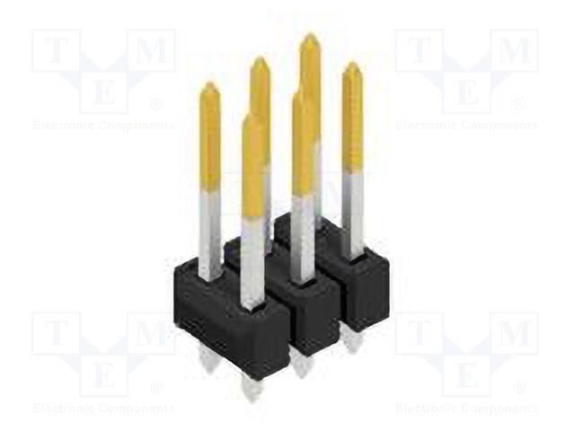 Connector: pin strips; pin header; male; PIN: 6; 2.54mm; THT; 2x3