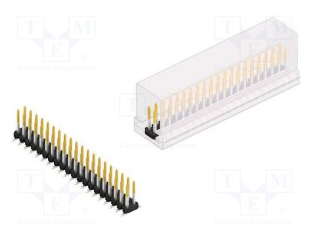 Connector: pin strips; pin header; male; PIN: 40; 2mm; SMT; 2x20