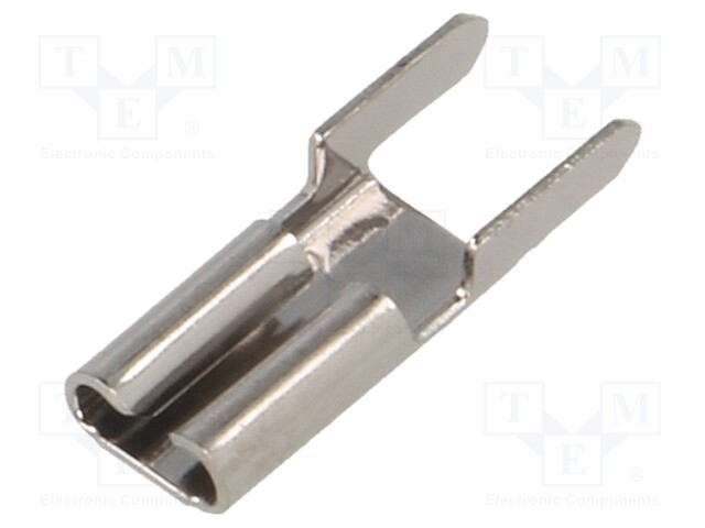 Terminal: flat; 2.8mm; 0.5mm; female; THT; brass; tinned; straight