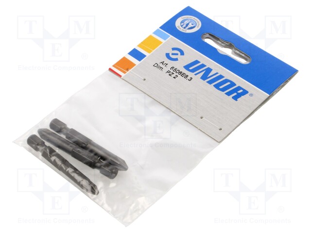 Screwdriver bit; Pozidriv®; PZ2; Overall len: 50mm; 3pcs.