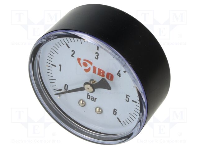 Manometer; 0÷6bar; water; 60mm; Enclos.mat: plastic