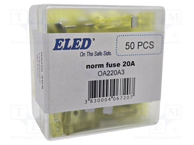 Fuse: fuse; 20A; 32VDC; automotive; 19.2mm