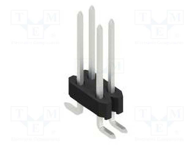Connector: pin strips; pin header; male; PIN: 4; 1.27mm; SMT; 2x2