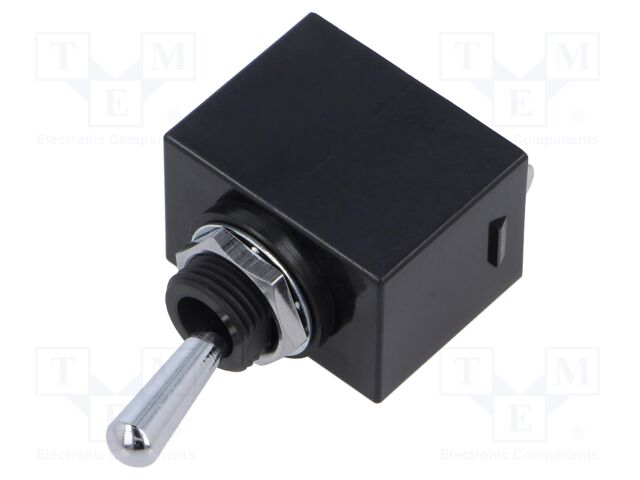 Switch: toggle; Pos: 2; SPDT; ON-OFF; 6A/250VAC; 10A/30VDC; -30÷70°C