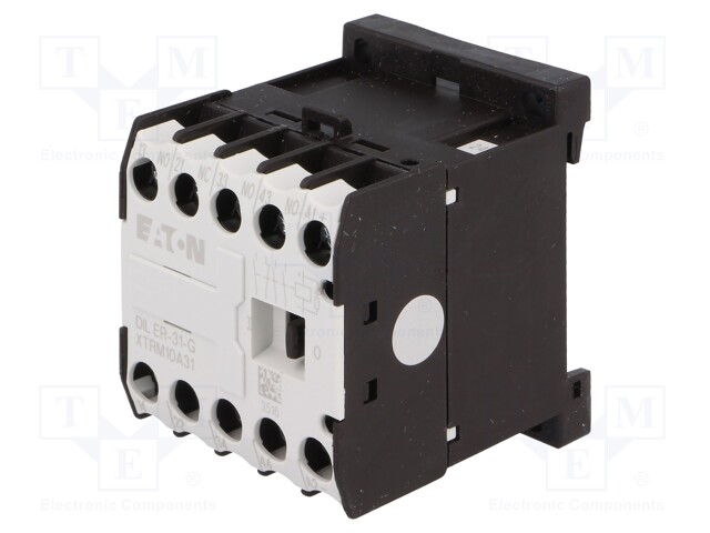 Contactor: 4-pole; NC + NO x3; 24VDC; 6A; DIN,on panel; DILER