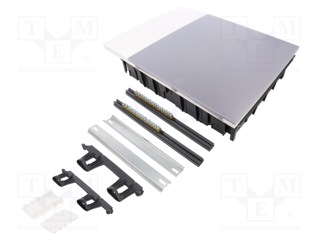 Enclosure: for modular components; IP40; plaster embedded; white