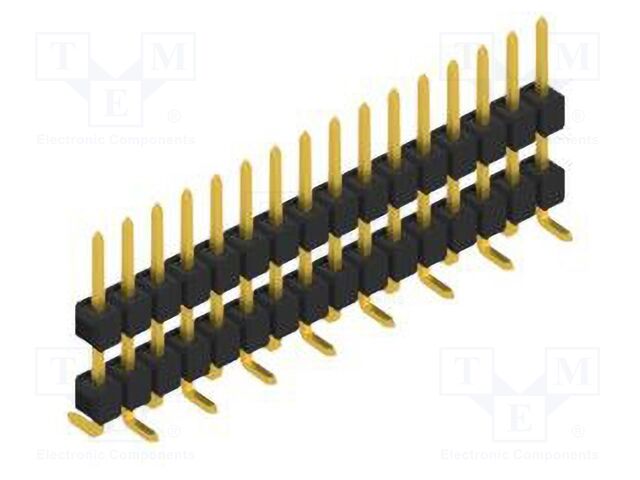 Connector: pin strips; pin header; male; PIN: 16; 2.54mm; SMT; 1x16