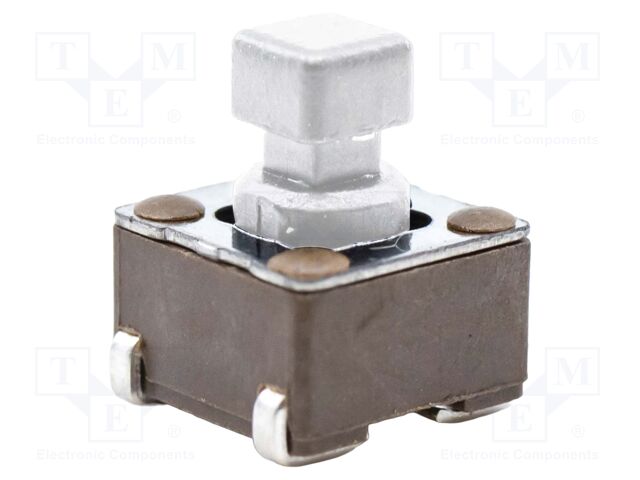 Microswitch TACT; SPST-NO; Pos: 2; 0.05A/12VDC; SMT; none; 2.6N