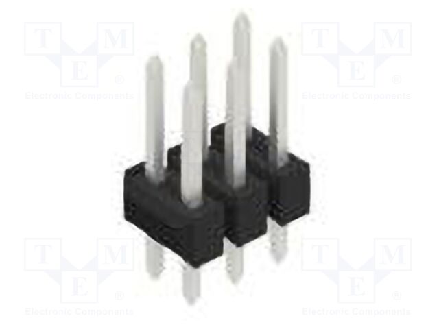 Connector: pin strips; pin header; male; PIN: 6; 2.54mm; THT; 2x3