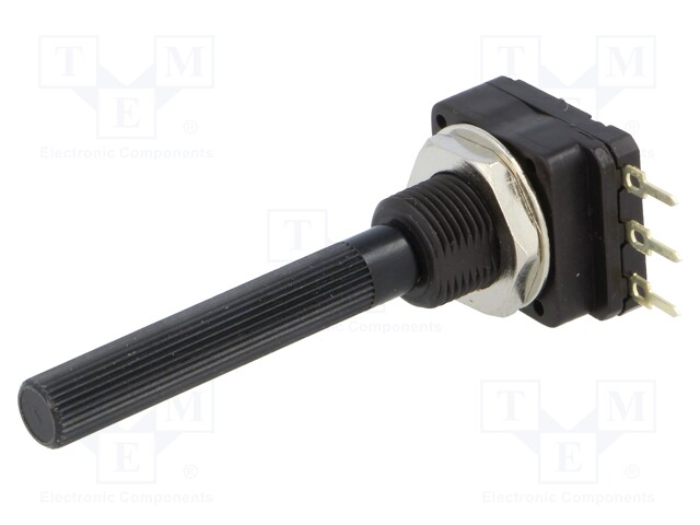 Potentiometer: shaft; single turn; 220Ω; 200mW; THT; 6mm; plastic