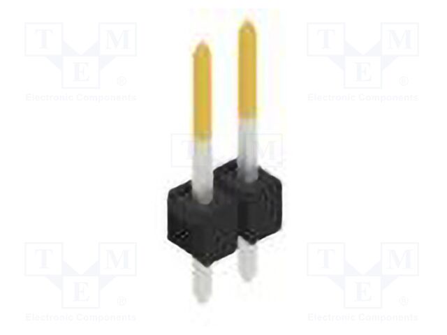 Connector: pin strips; pin header; male; PIN: 2; 2.54mm; THT; 1x2