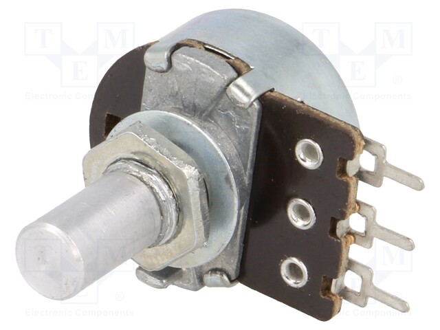Potentiometer: shaft; single turn; 22kΩ; 200mW; ±20%; THT; 6mm