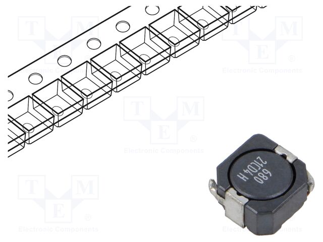 Inductor: wire; SMD; 67.2uH; Ioper: 1.84A; 111mΩ; ±30%; Isat: 1.7A