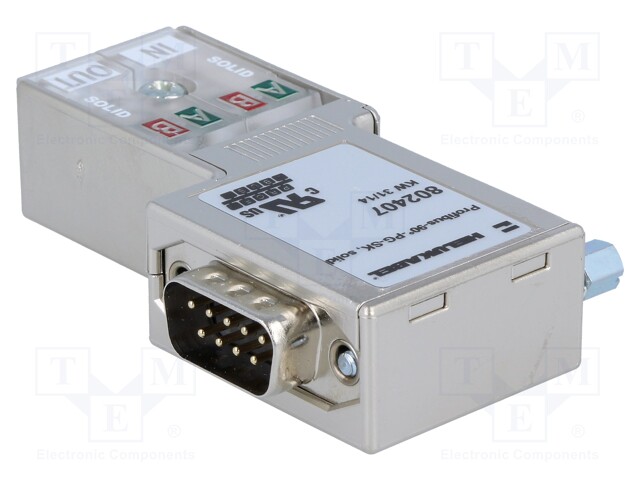 D-Sub; PIN: 9; solid wire,SK/FC cable; angled 90°; IDC; for cable