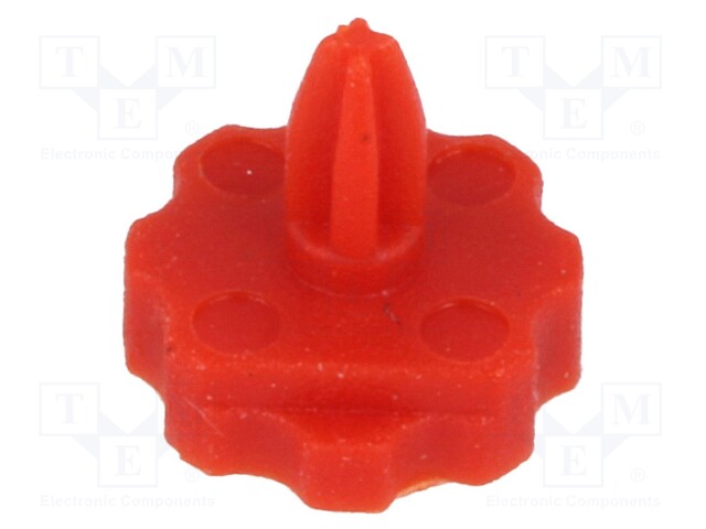 Knob; with pointer; red; Ø6.3mm; Application: CA6