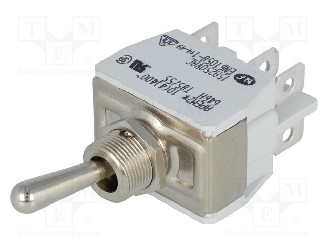 Switch: toggle; Pos: 2; DPDT; ON-ON; 15A/250VAC; 15A/12VDC; -20÷55°C