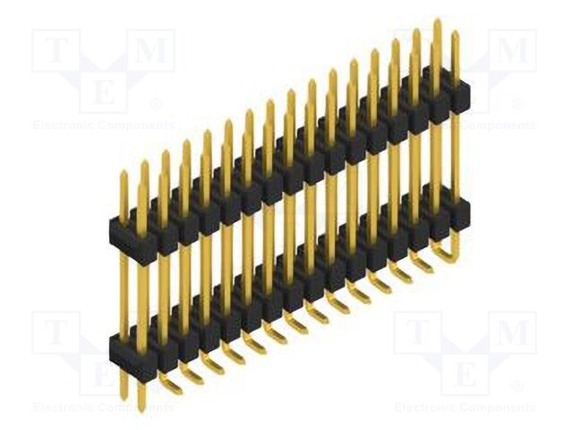 Connector: pin strips; pin header; male; PIN: 32; 2.54mm; SMT; 2x16