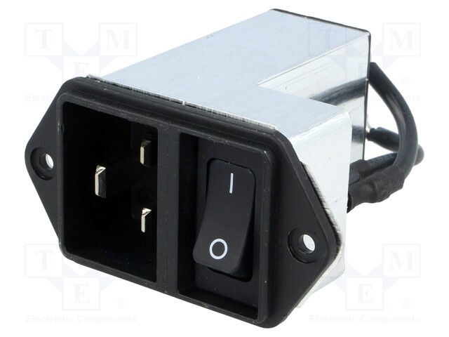 Connector: AC supply; socket; male; 20A; 250VAC; IEC 60320; max.8mm