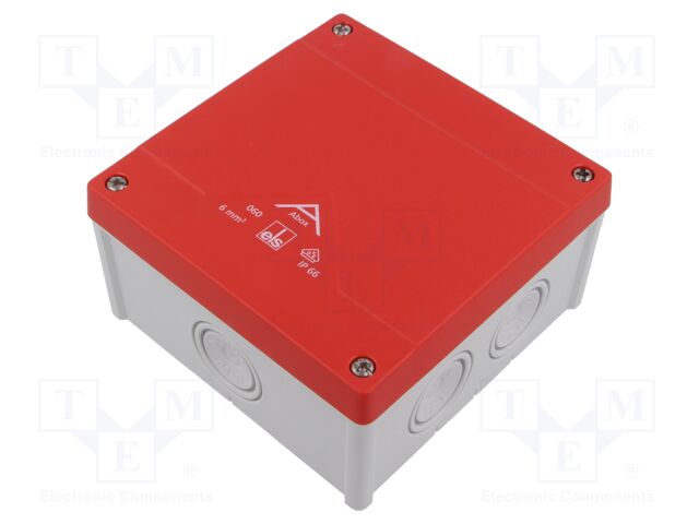 Enclosure: junction box; X: 127mm; Y: 127mm; Z: 70mm; IP66; grey; ABOX