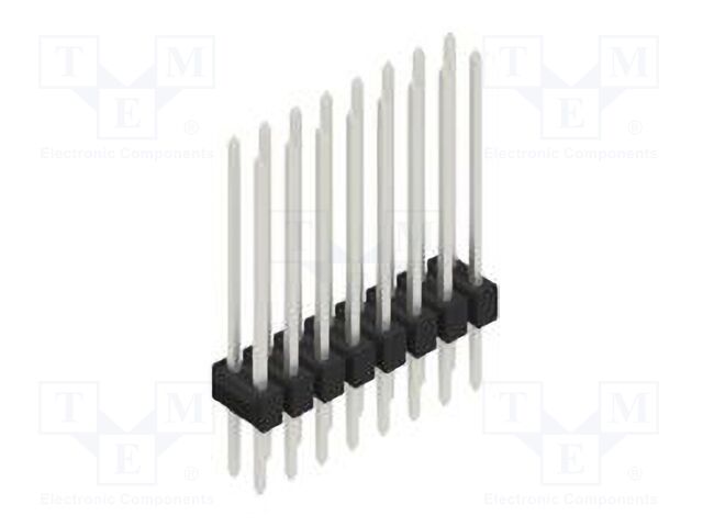 Connector: pin strips; pin header; male; PIN: 16; 2.54mm; THT; 2x8