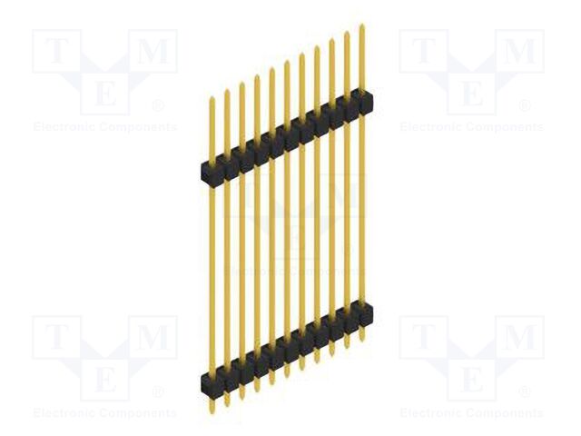 Connector: pin strips; pin header; male; PIN: 11; 2.54mm; THT; 1x11