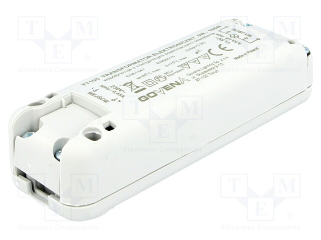 Transformer: electronic; 105VA; 230VAC; 11.5V; IP40; 118x36.5x35mm