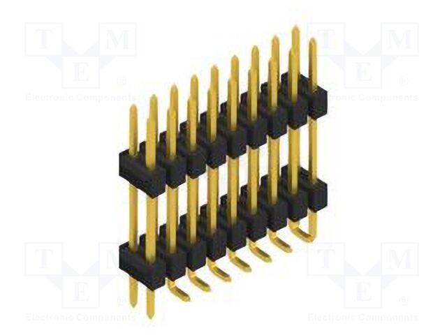 Connector: pin strips; pin header; male; PIN: 18; 2.54mm; SMT; 2x9