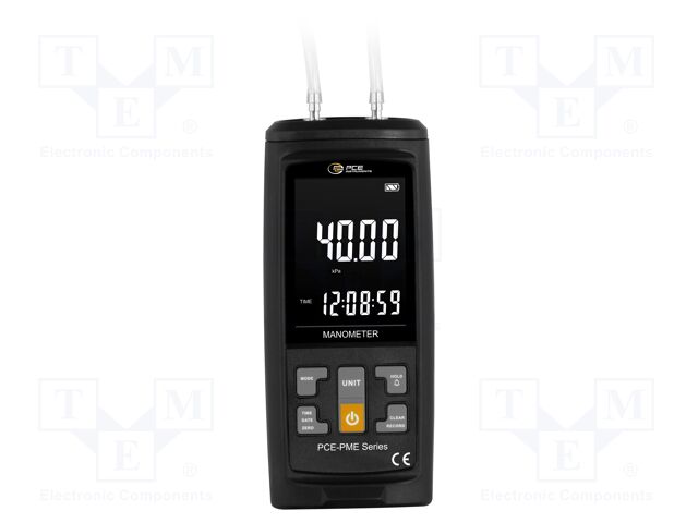 Manometer; -40÷40kPa; LCD; ±1%; Interface: USB C; Ø162x63mm; IP20