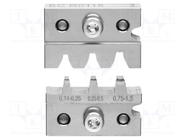 Crimping jaws; flat tip