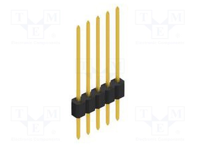 Connector: pin strips; pin header; male; PIN: 5; 1.27mm; THT; 1x5