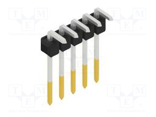 Connector: pin strips; pin header; male; PIN: 5; 2.54mm; THT; 1x5