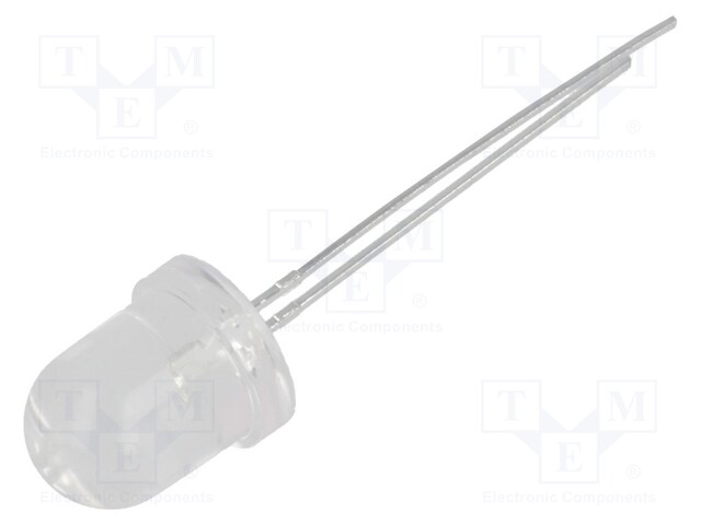 LED; 8mm; green; 20÷45mcd; 60°; Front: convex