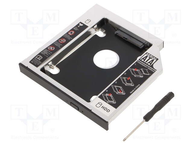 Hard discs housing: 2,5"; aluminium