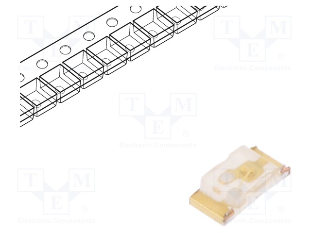 LED; SMD; 0603; blue; 40÷100mcd; 1.6x0.8x0.45mm; 130°; 3.3÷4V; 20mA