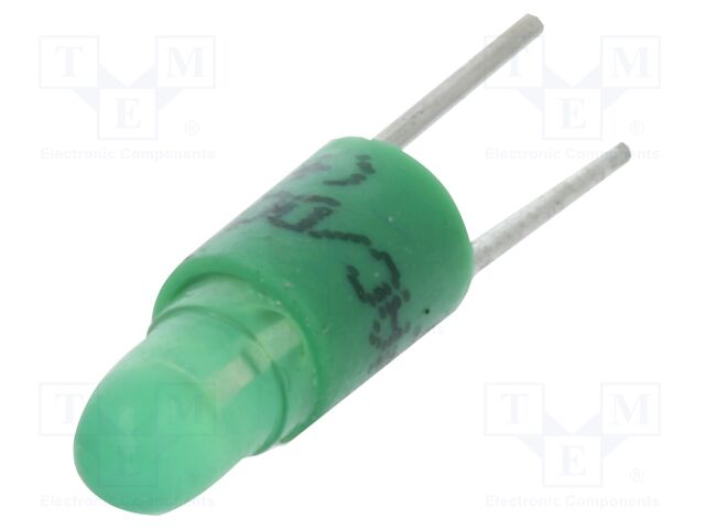 Indicator: LED; BI-PIN; green; plastic; 24VAC; 24VDC; Leads: 2pin