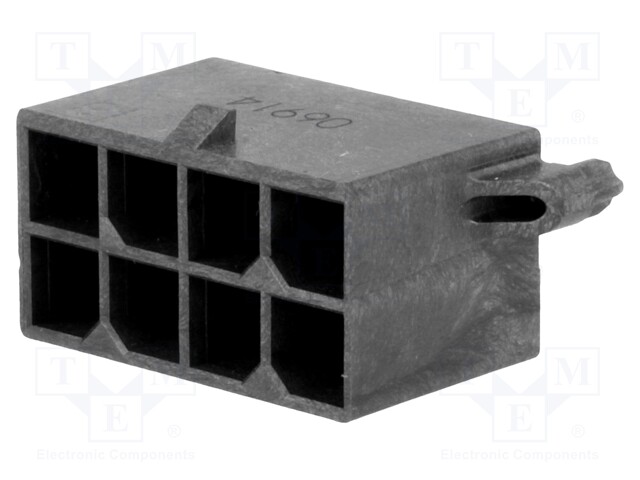 Socket; wire-board; male; Mega-Fit; 5.7mm; PIN: 8; Layout: 2x4; 23A