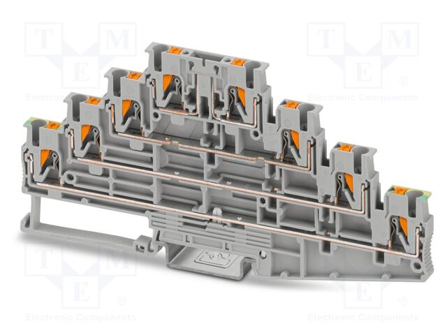 Splice terminal: rail; PA; ways: 4; terminals: 8; W: 5.2mm; H: 142.4mm