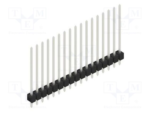 Connector: pin strips; pin header; male; PIN: 17; 2.54mm; THT; 1x17
