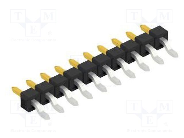 Connector: pin strips; pin header; male; PIN: 10; 2.54mm; SMT; 1x10